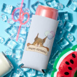 Happy Birthday Funny Squirrel Balloon Custom Text Selters Dosenkühler<br><div class="desc">Dieses lustige Eichhörnchen hält ein Schild,  das "Happy Birthday" oder einen beliebigen Text Ihrer Wahl liest.</div>