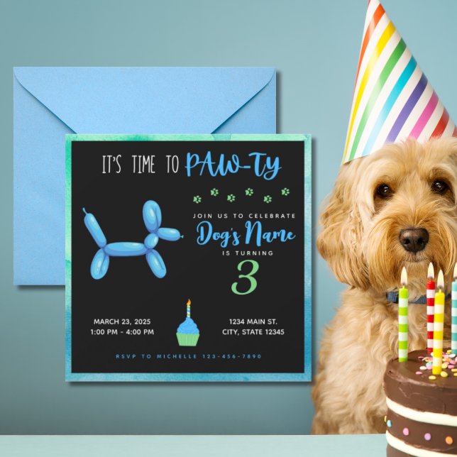 Happy Birthday Fur Baby Boy Dog Party Einladung (Von Creator hochgeladen)