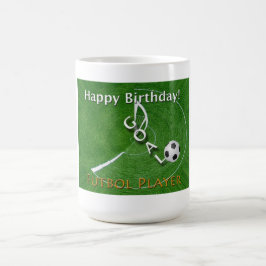 Happy Birthday Futbol Soccer Player Kaffeetasse