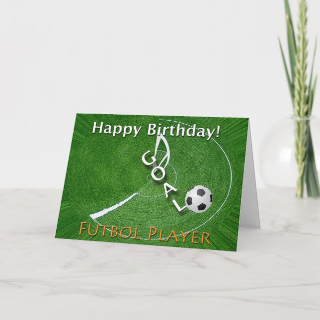Happy Birthday Futbol Soccer Player Karte (Vorderseite)