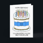 Happy Birthday Future Brother in Law Karte<br><div class="desc">Eine Cartoon-Illustration eines Weißgeburtstortes,  bedeckt mit Kerzen,  begleitet von den Begriffen "Herzlichen Glückwunsch zum Geburtstag eines wunderbaren zukünftigen Schwesters".</div>