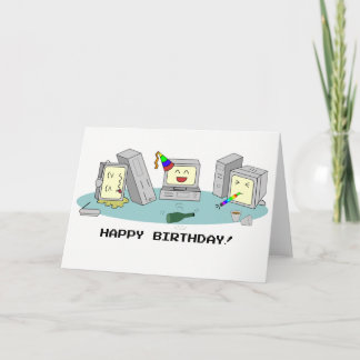 "Happy Birthday" Geeky Computer Card, LAN Party Karte