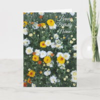 Happy Birthday Gelb und Weiß Chrysanthemen