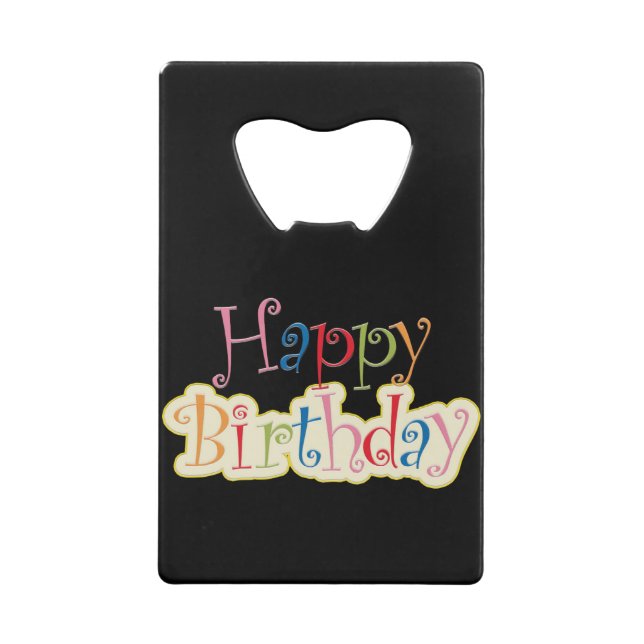 Happy Birthday Geldbeutel Flaschenöffner (Rückseite)
