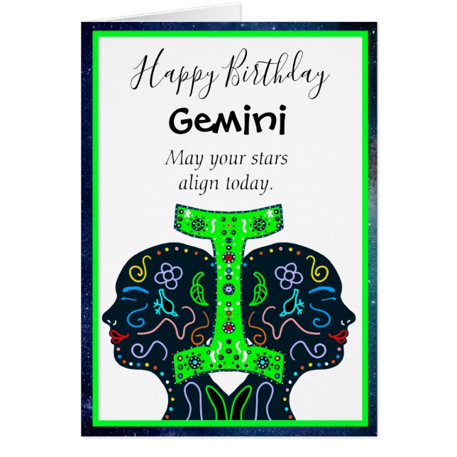 Happy Birthday Gemini friend or family member (Vorne)
