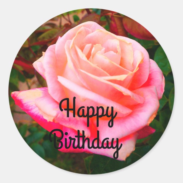 Happy Birthday Gemini Rose #2 Stickers (Vorderseite)