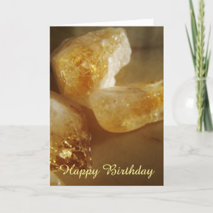 Happy Birthday Gemstones Crystal Birthday Karte