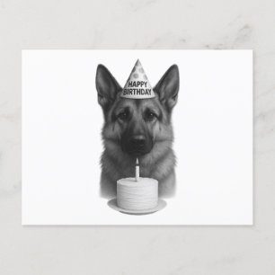 Happy Birthday German Shepherd Feiertagspostkarte