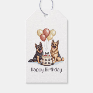 Happy Birthday German Shepherd Hunde Birthday Cake Geschenkanhänger