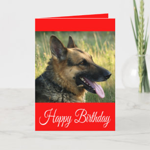 Happy Birthday German Shepherd Puppy Dog Card Karte