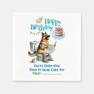 Happy Birthday German Shephertime für mehr Fibre Serviette