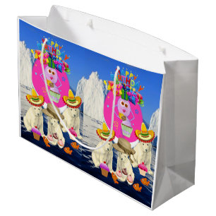 Happy Birthday Geschenk Beutel Polar Bär Große Geschenktüte