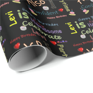 Happy Birthday Geschenk Wrapping Papier Levi Geschenkpapier