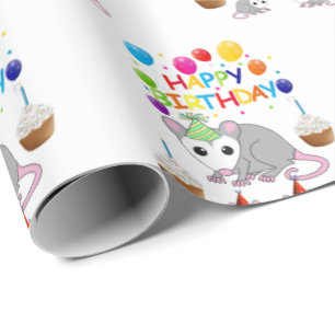 Happy Birthday Geschenk Wrapping Papier Possum Geschenkpapier