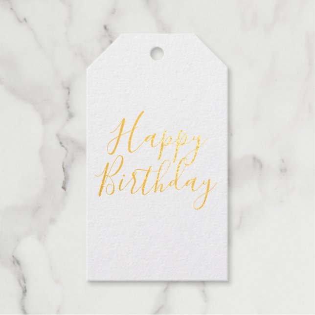Happy Birthday Geschenkanhänger (Vorderseite)