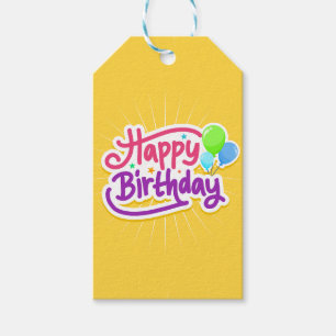 Happy Birthday Geschenkanhänger