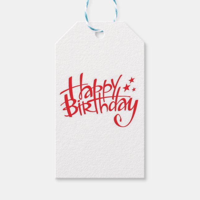 Happy Birthday Geschenkanhänger (Vorderseite)