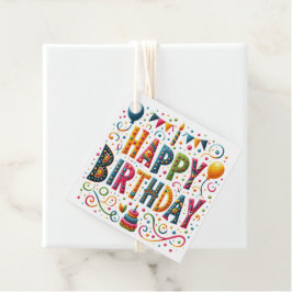 Happy Birthday Geschenkanhänger