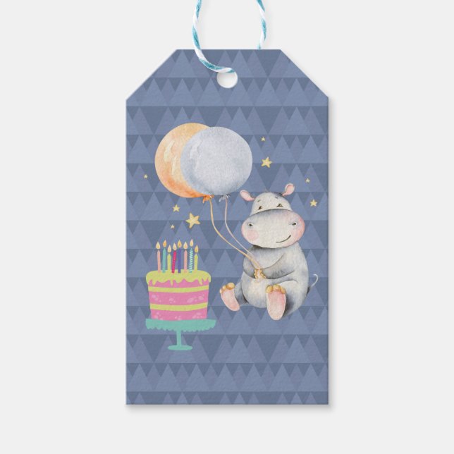 Happy Birthday Geschenkanhänger (Vorderseite)
