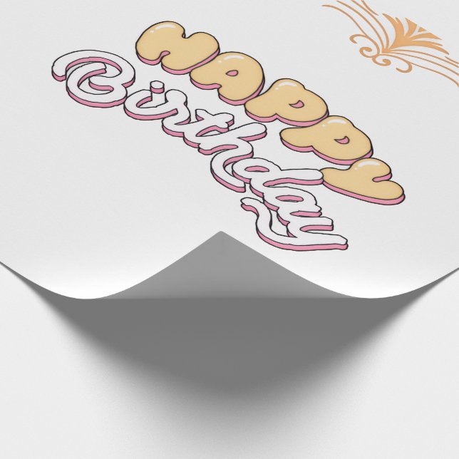 HAPPY BIRTHDAY  GESCHENKPAPIER (Ecke)