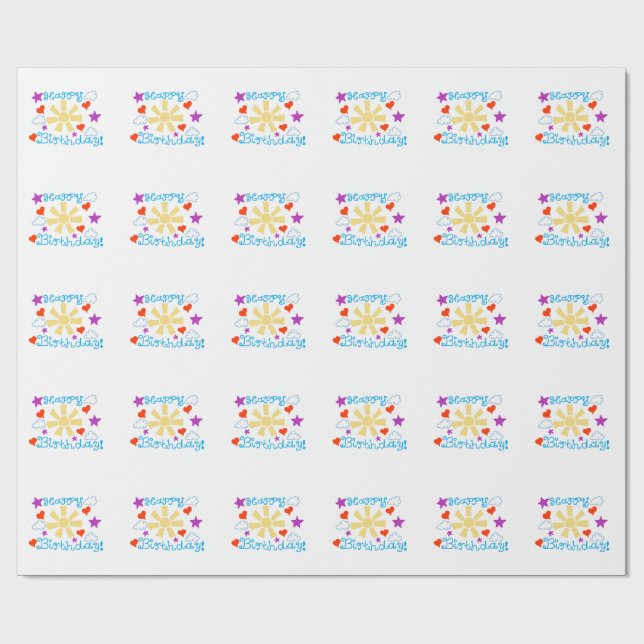 Happy Birthday! Geschenkpapier (Flach)