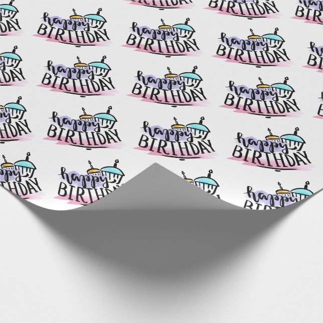 Happy Birthday Geschenkpapier (Ecke)
