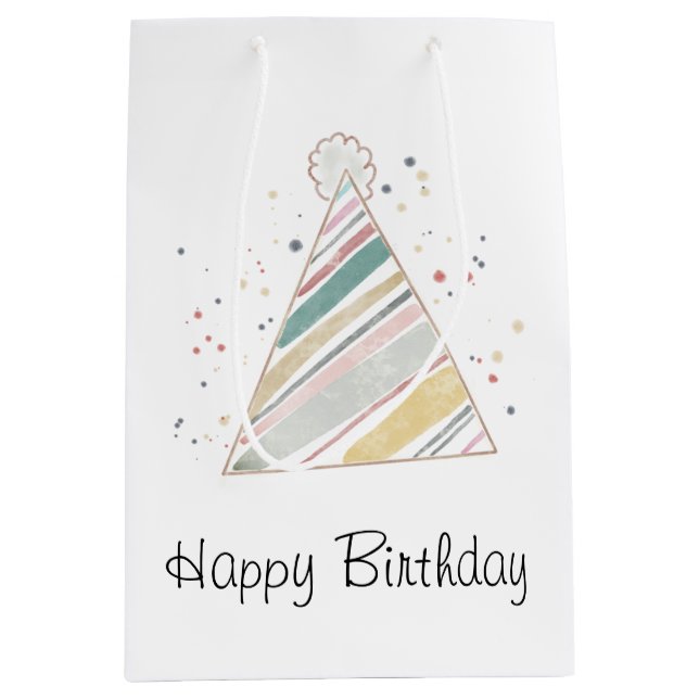Happy Birthday Geschenktasche Mittlere Geschenktüte (Vorderseite)