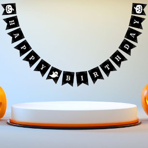 Happy Birthday Ghost-Pumpkin Halloween Wimpelkette