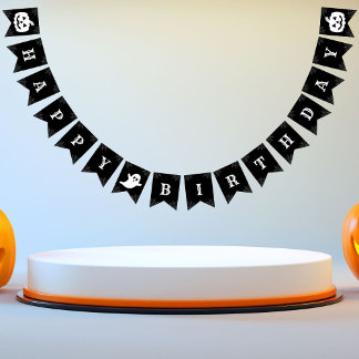 Happy Birthday Ghost-Pumpkin Halloween Wimpelkette