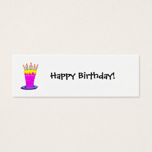 Happy Birthday Giant Pink Cake Gift Tag