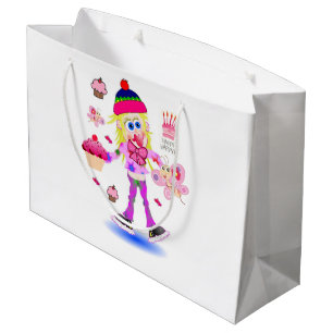 Happy Birthday Gift Bag Wacky Girl Große Geschenktüte