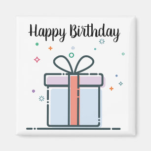 Happy Birthday Gift Square Magnet