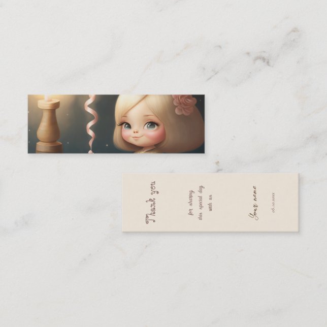 Happy Birthday Girl 01 Mini Visitenkarte (Vorne/Hinten)