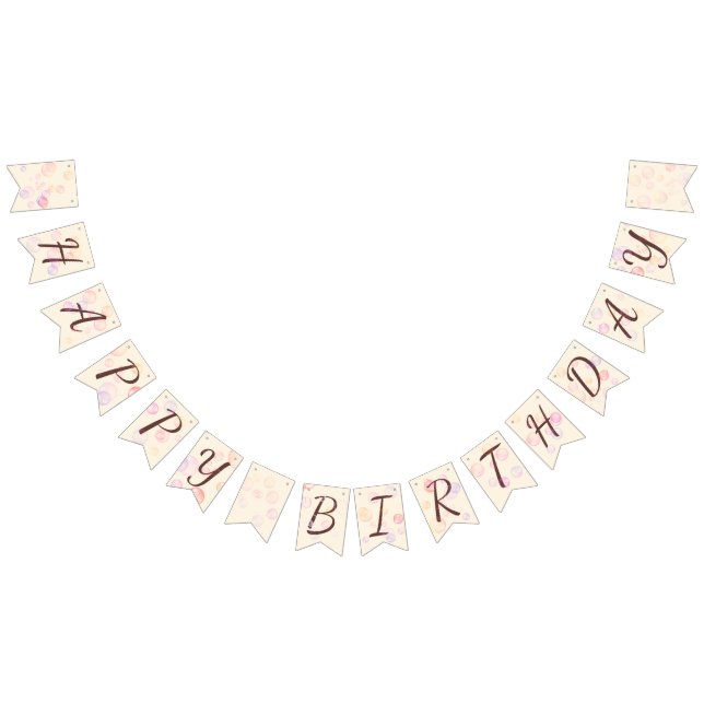 Happy Birthday Girl 01 Wimpelkette (Alle)