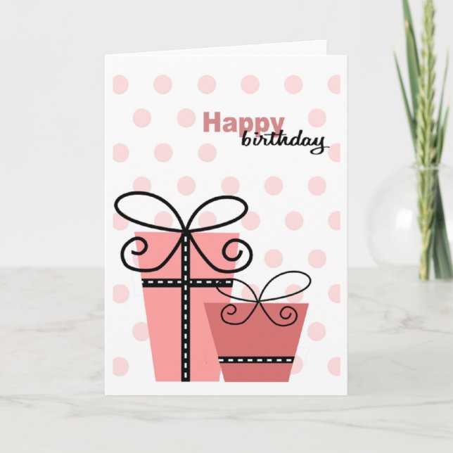Happy Birthday Girl Karte (Vorderseite)