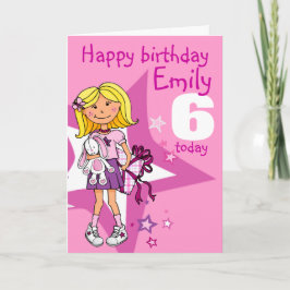 Happy Birthday Girl personalisieren Alterskarte Karte