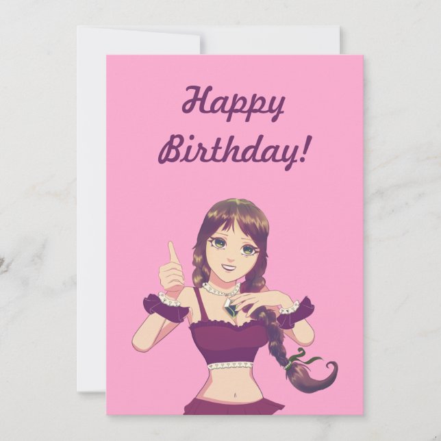 Happy Birthday Girl Pink Party Invitation  (Devant)