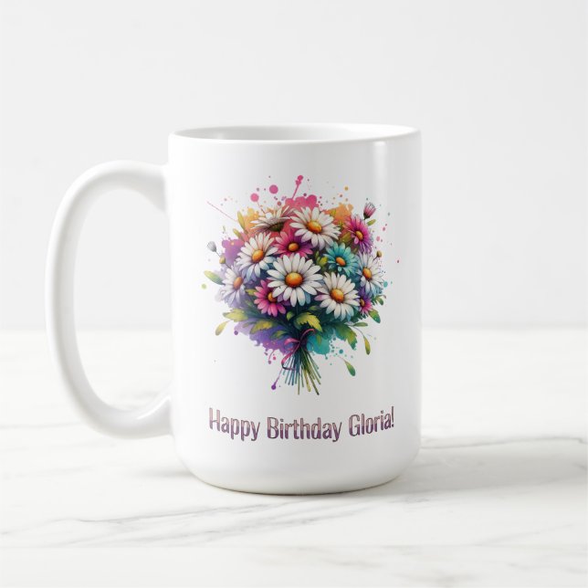 Happy Birthday Gloria Kaffeetasse (Links)
