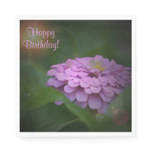 Happy Birthday Glows Zinnia