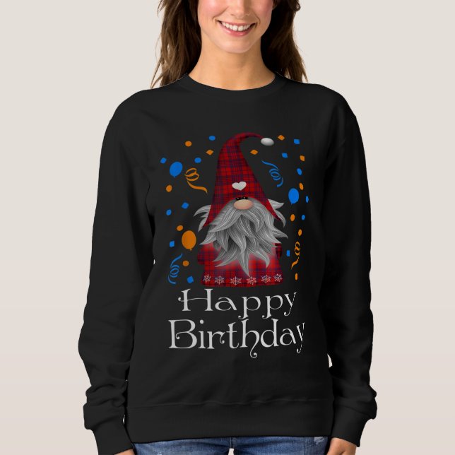Happy Birthday Gnome Lovers Gift Niedlich Heart Bu Sweatshirt (Vorderseite)