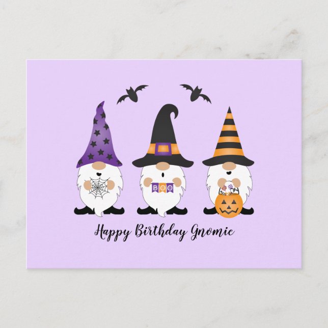 Happy Birthday Gnomie Postkarte (Vorderseite)
