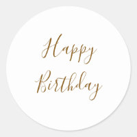 Happy Birthday Gold Benutzerdefinierter Farbtext W