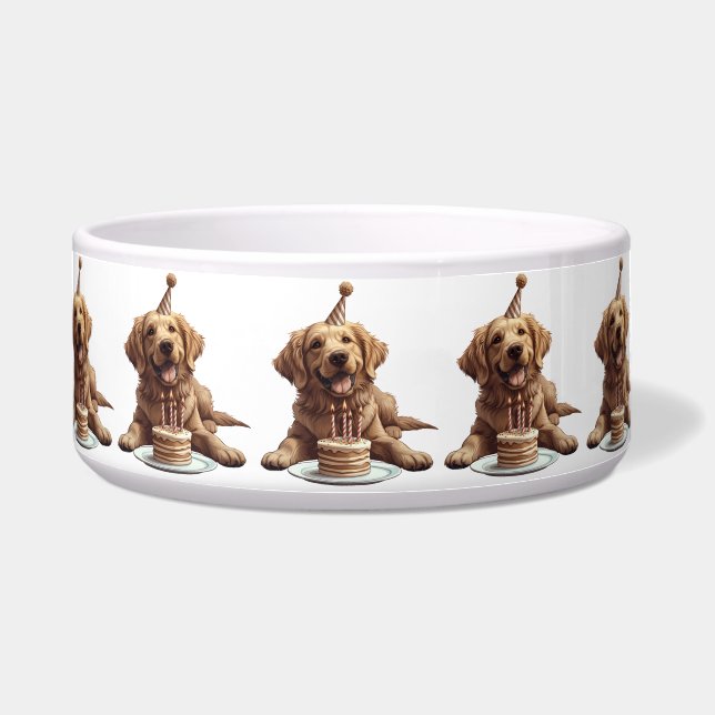 Happy Birthday Golden Retriever Dog Napf (Vorderseite)