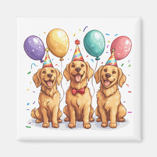 Happy Birthday Golden Retriever Hunde Magnet