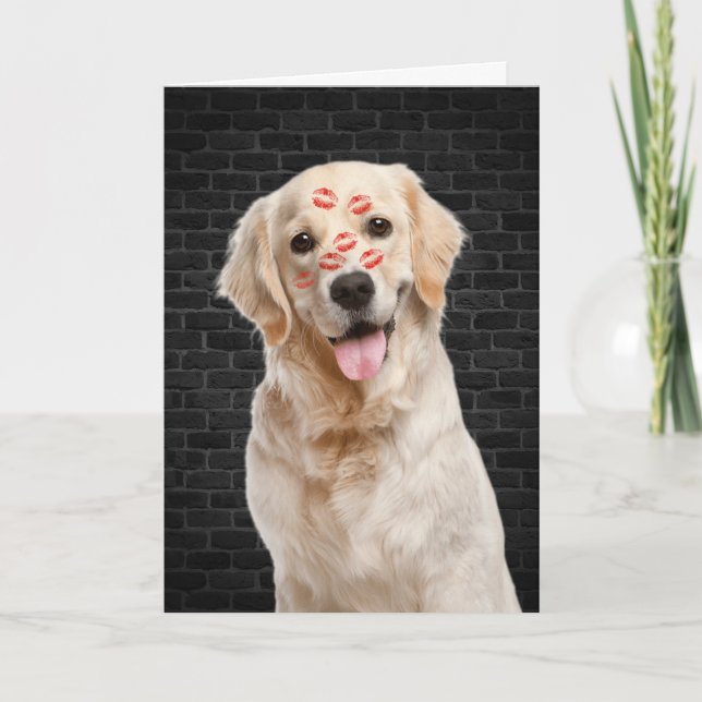 Happy Birthday Golden Retriever Karte (Vorderseite)
