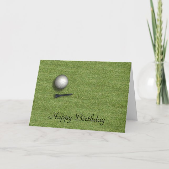 Happy Birthday Golf Ball Card Karte (Vorderseite)
