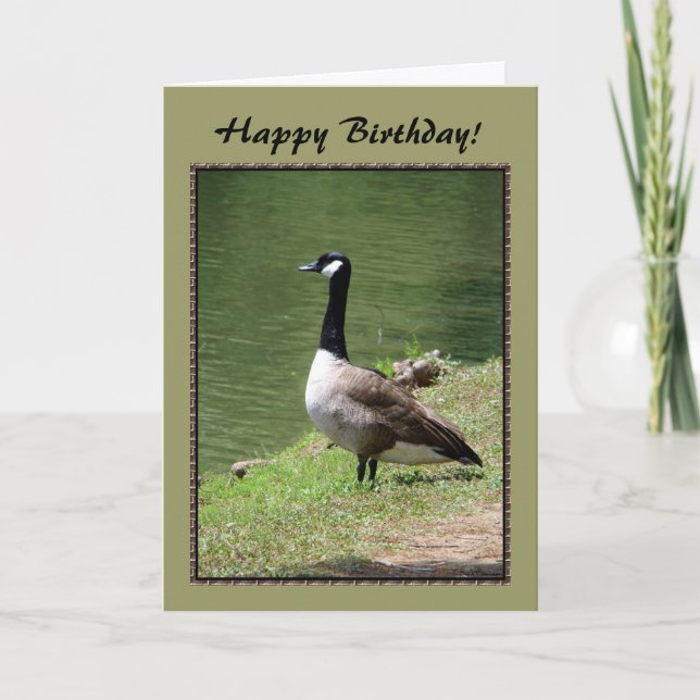 Happy Birthday Goose Karte (Vorderseite)
