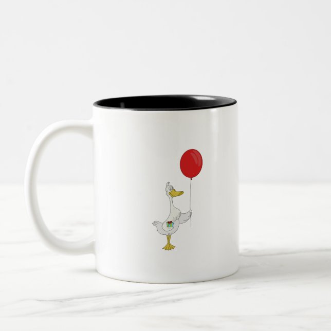 Happy Birthday Goose Zweifarbige Tasse (Links)
