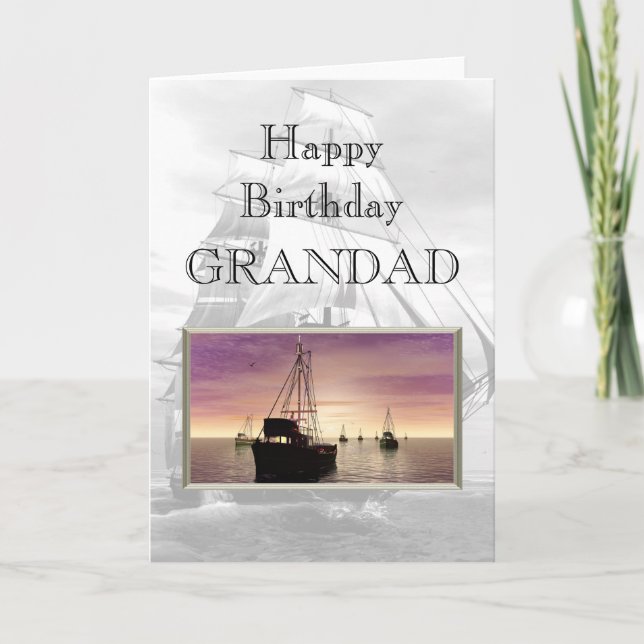 Happy Birthday Grandad Karte (Vorderseite)