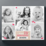 Happy Birthday Grandma Personalized Photo Collage Fotoplatte<br><div class="desc">A beautiful Happy Birthday Grandma Personalized Photo plaque is a great way to show Grandma your love in her special birthday.</div>